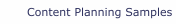 Planning Sample Projects