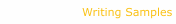 Writing Sample Projects