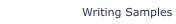 Writing Sample Projects